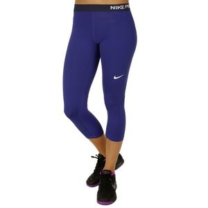 Nike Pro Blue Capri Leggings